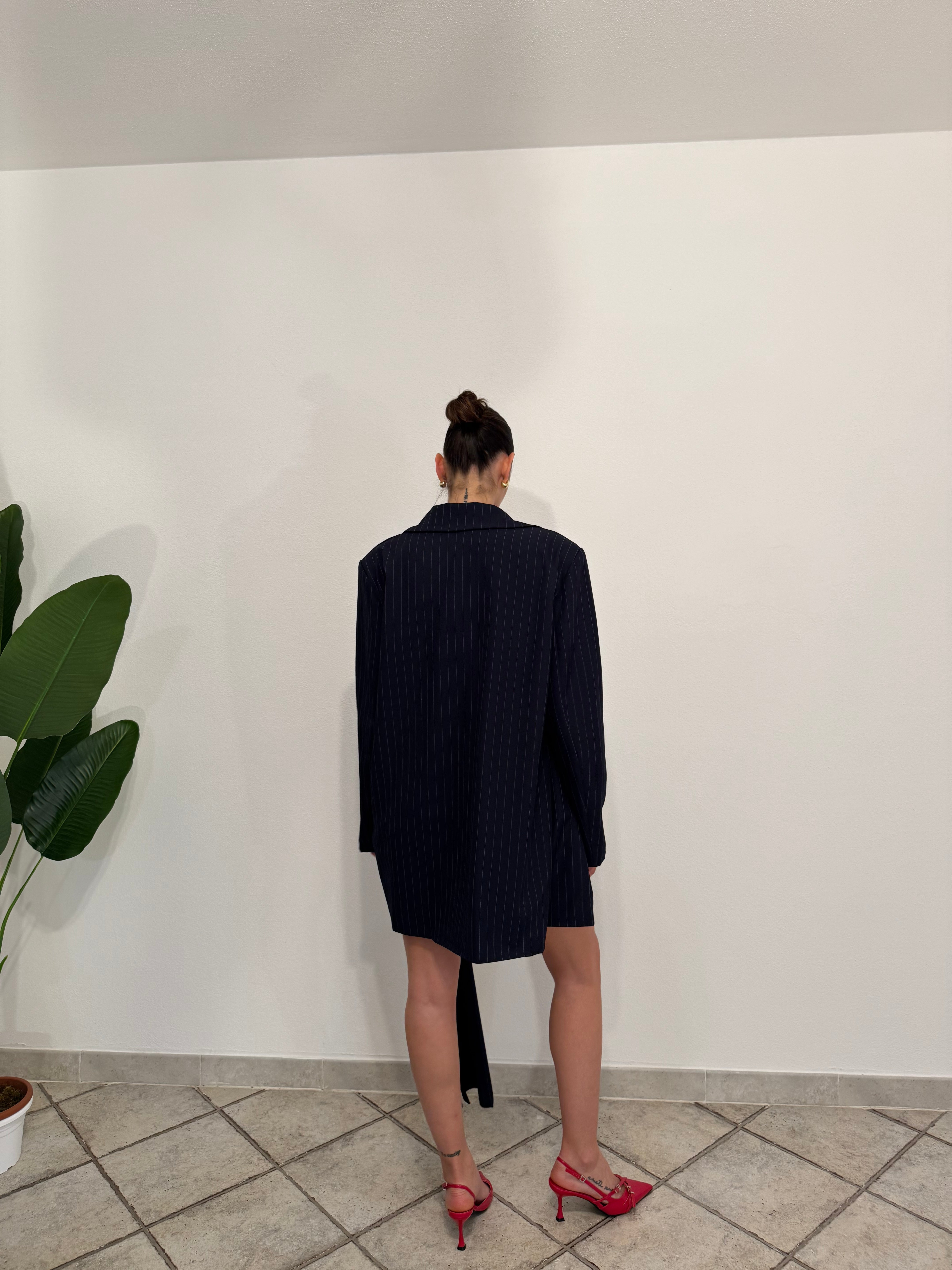 Coord tre pezzi gessato