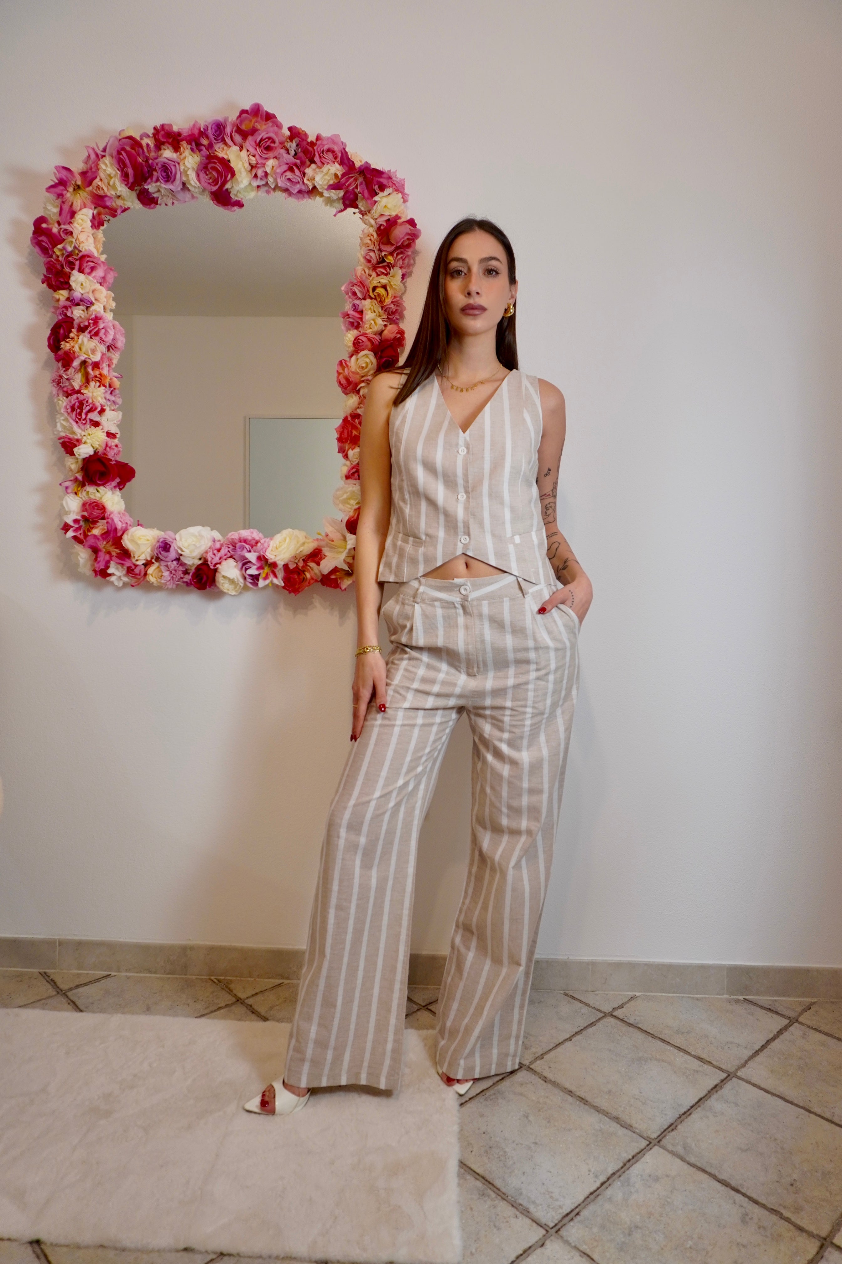 Coord in lino a righe