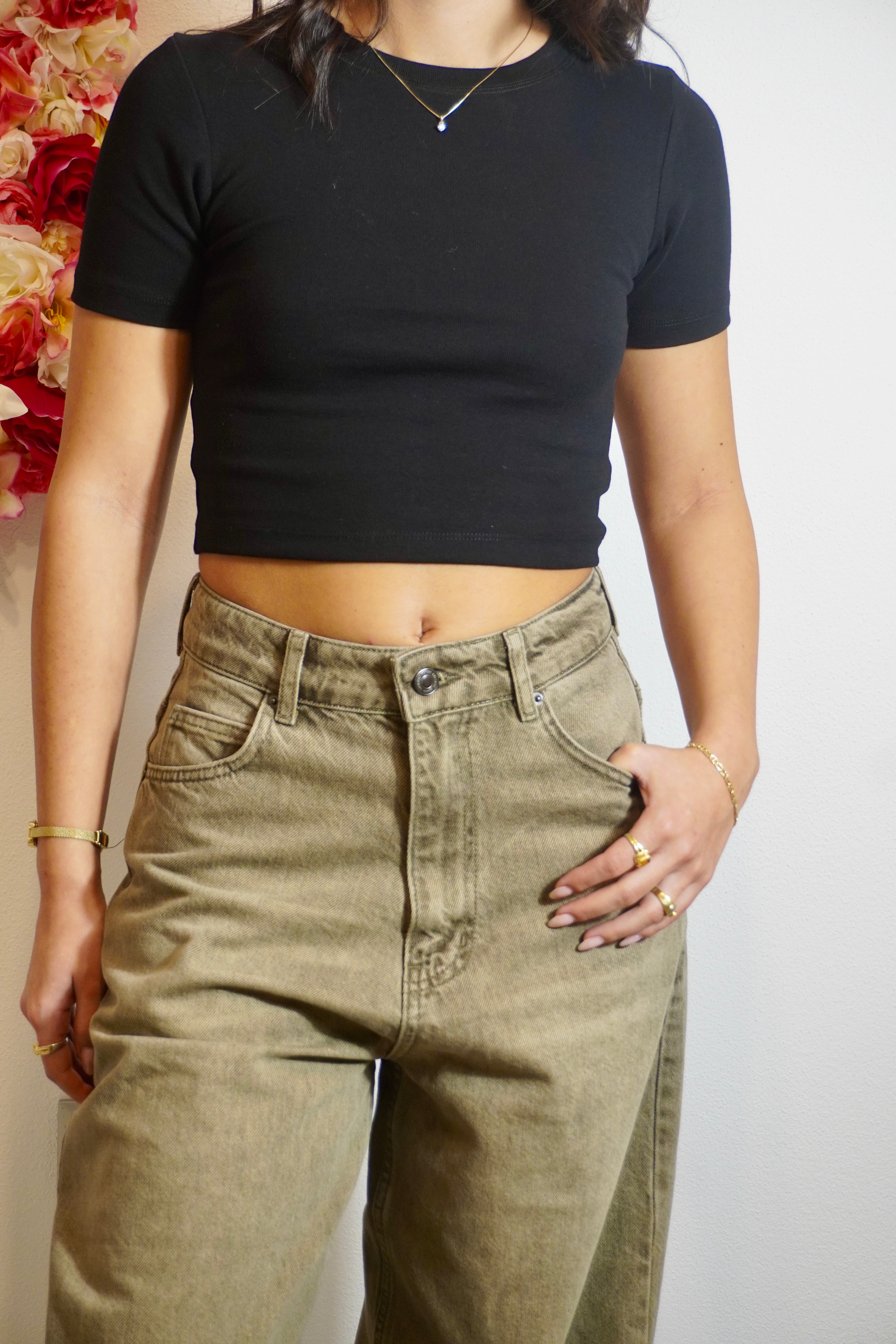 Jeans gamba larga