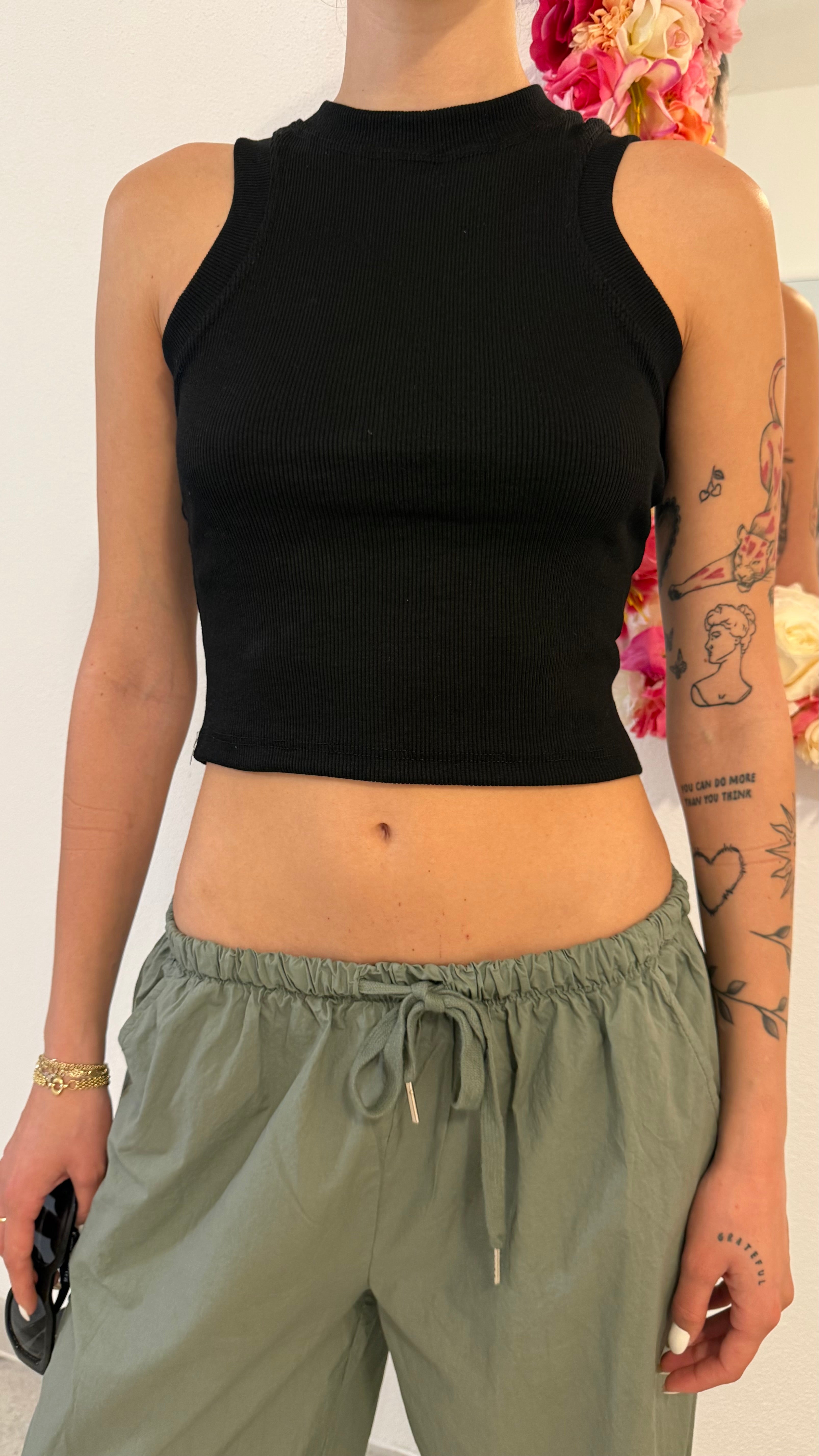 Crop top canottiera