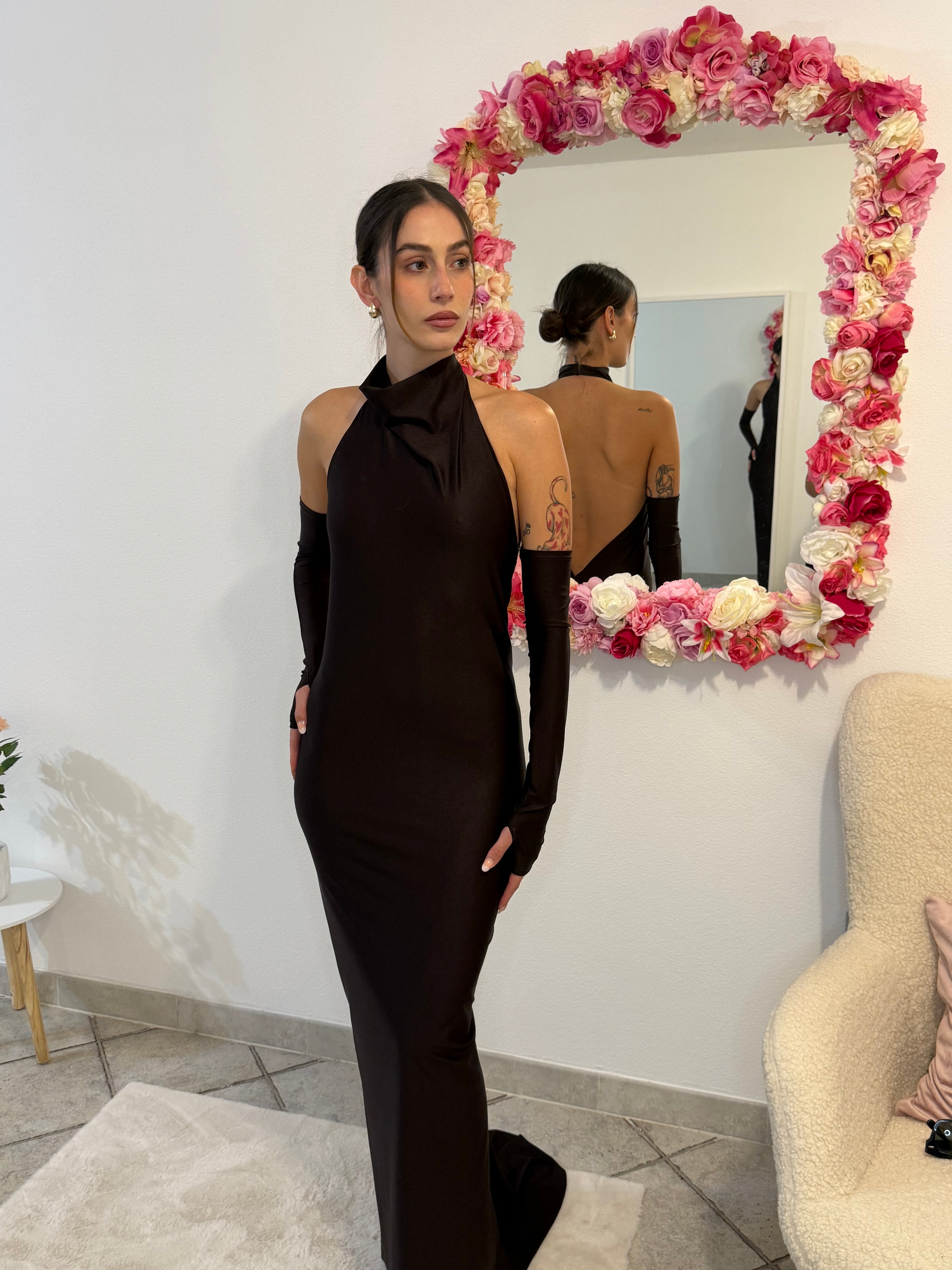 Dress open back