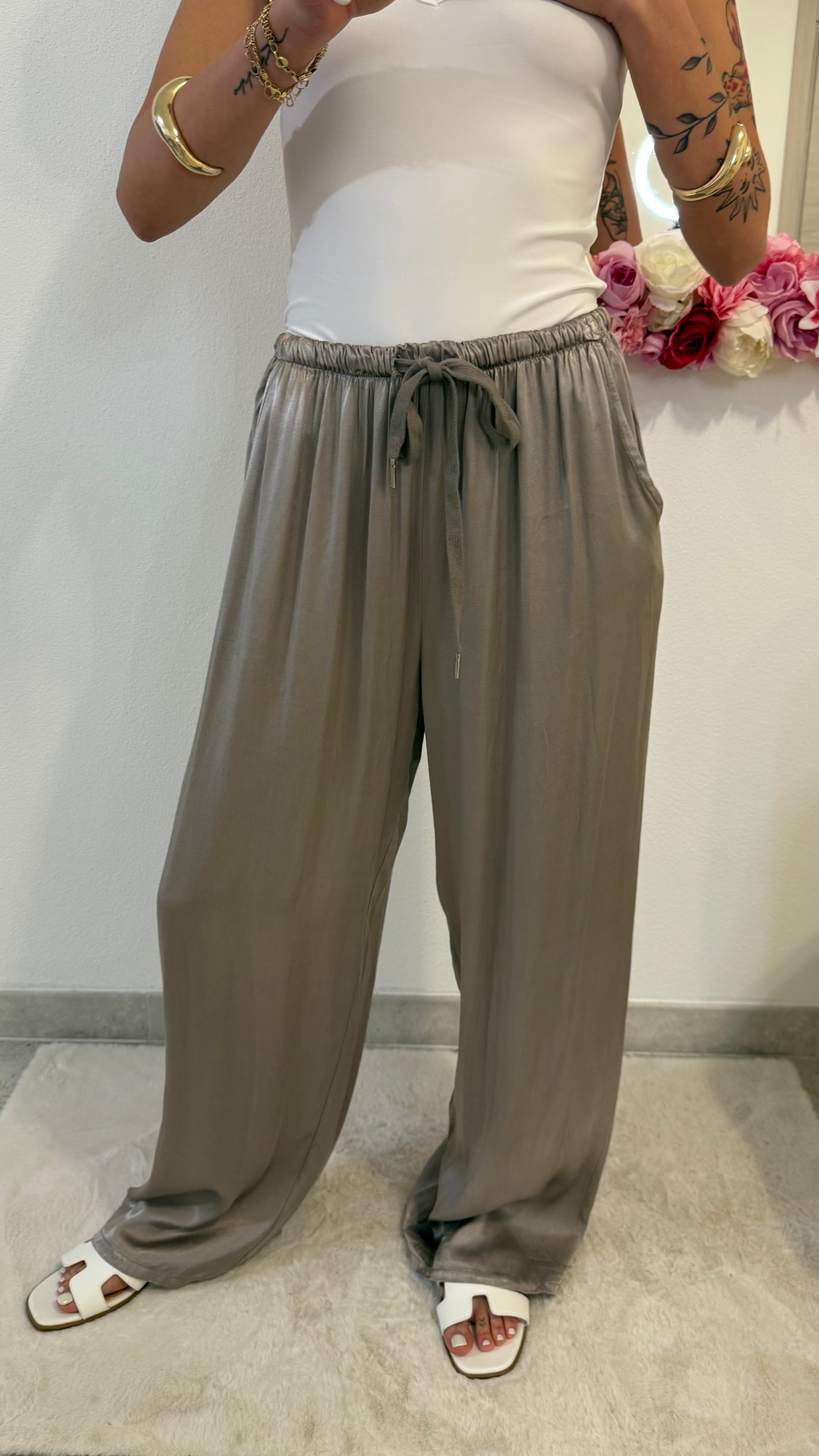 Pantalone in raso
