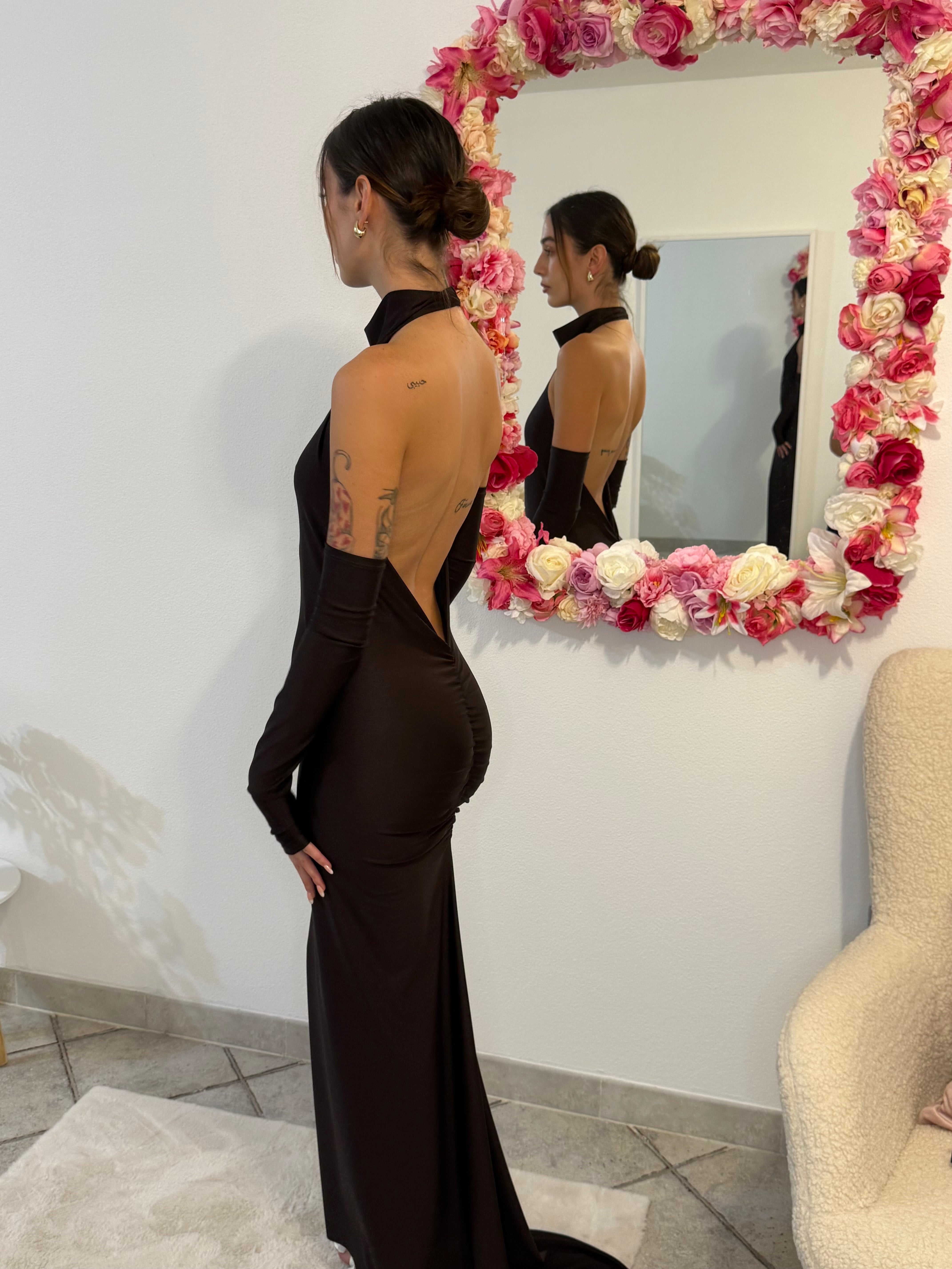 Dress open back